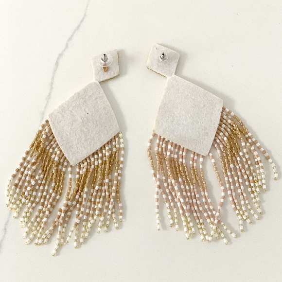 💝 FINAL SALE KAYLEE Handmade Beaded Tassel Earrings- Boho Drop Fringe Ea… - Picture 5 of 10